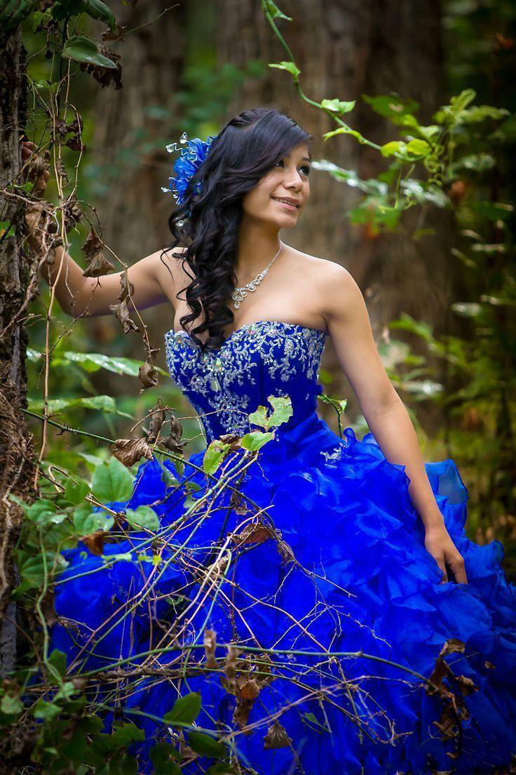 Vintage Blue Quinceanera Dresses Sweetheart Ruffles Organza Lace Up Sweet 16 Dress Beaded Women Prom Gown Skirt vestidos de quinceañera 2020
