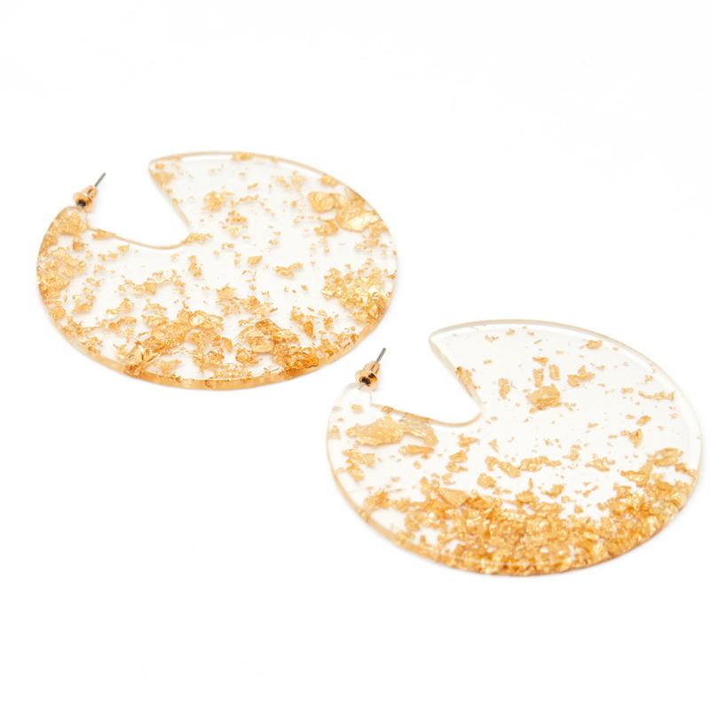 Hoop & Huggie Sloong Transparent Acrylic Gold Foil Chunky Earrings For Women PUNK Statement Jewelry Drop
Hoop & Huggie Sloong Transparent Acrylic Gold Foil Chunky Earrings For Women PUNK Statement Jewelry Drop