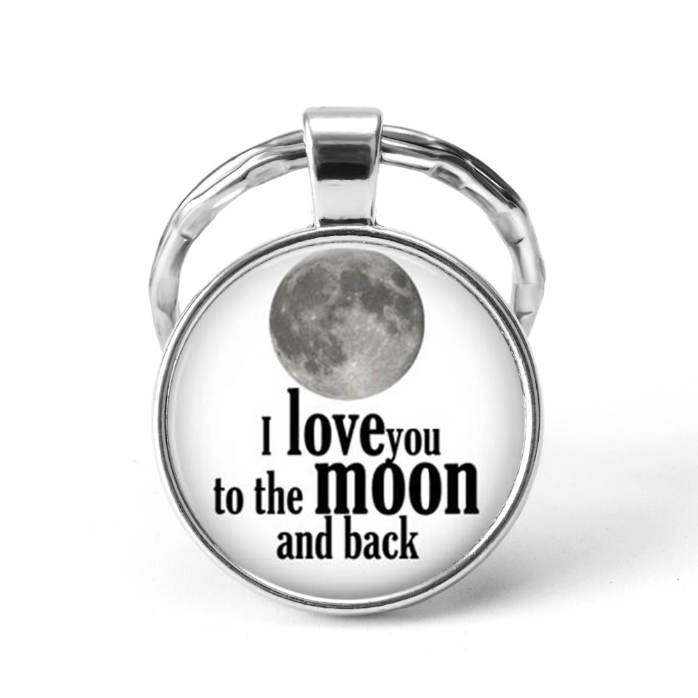 I Love You To The Moon And Back Valentine's Keychain Love Jewelry Glass Pendant Key Chains For Couples Gift For Lover
I Love You To The Moon And Back Valentine's Keychain Love Jewelry Glass Pendant Key Chains For Couples Gift For Lover
