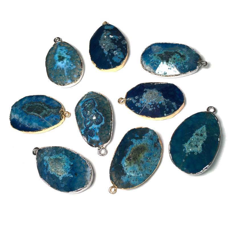 Good Quality Natural Stone Pendants Charm Blue Agates Necklace Pendant for Jewelry Making Size 23x40mm
Good Quality Natural Stone Pendants Charm Blue Agates Necklace Pendant for Jewelry Making Size 23x40mm