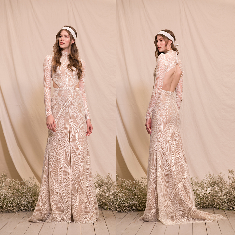 Divine Atelier Long Sleeve Wedding Dresses High Collar Hollow Back Appliques Lace A Line Wedding Dresses Sweep Train Boho Bridal Gowns, Sage
Divine Atelier Long Sleeve Wedding Dresses High Collar Hollow Back Appliques Lace A Line Wedding Dresses Sweep Train Boho Bridal Gowns, Sage