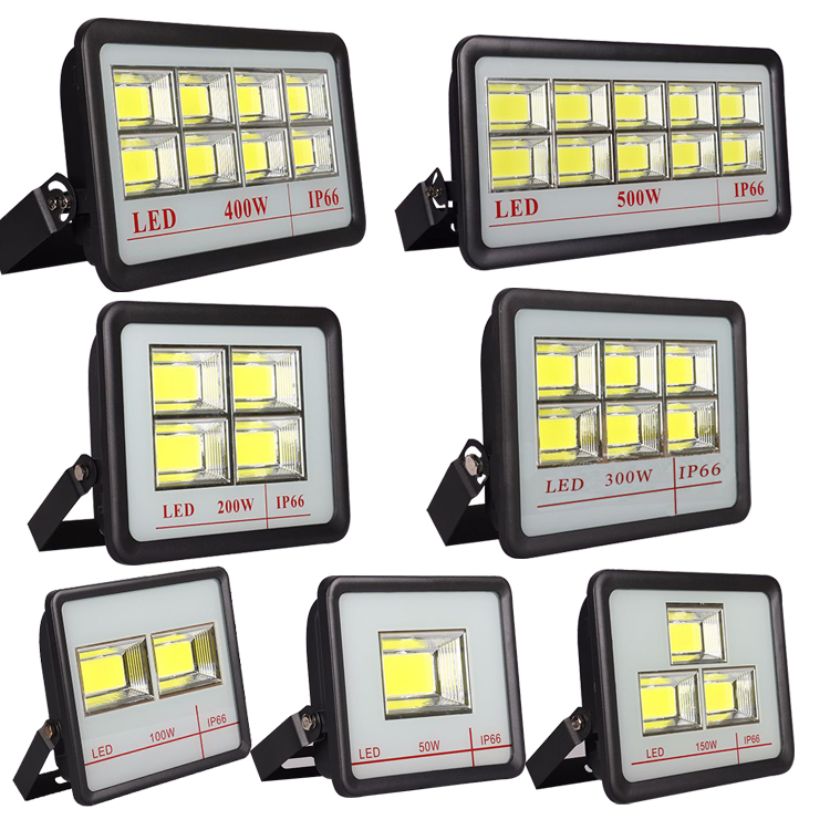 Outdoor LED FloodLight Fixture 600W 500W 400W 300W IP66 Waterproof Exterieur COB Flood light 90 Degree Beam Angle Spotlight