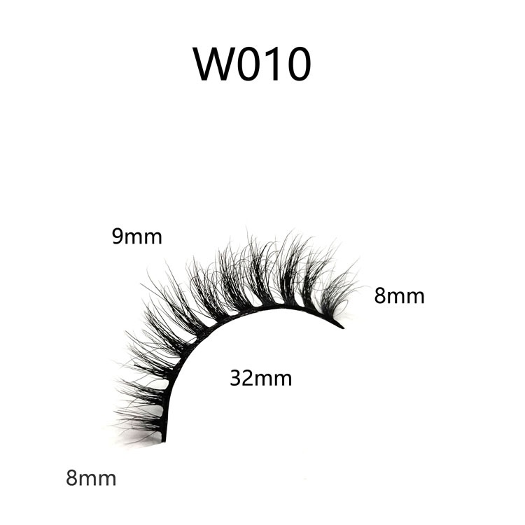 New Pure Handmade 10mm 3D False Eyelashes Natural Style Slender Stereo Multilayer 5D Mink Eyelashes Makeup Fake Eyelash Extension Free Lash