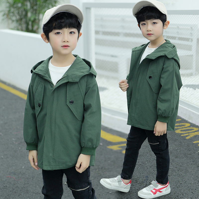 New children's clothing spring boy jacket children's windbreaker in the long section of the big boy Korean shirt boy spring, Green
New children's clothing spring boy jacket children's windbreaker in the long section of the big boy Korean shirt boy spring, Green