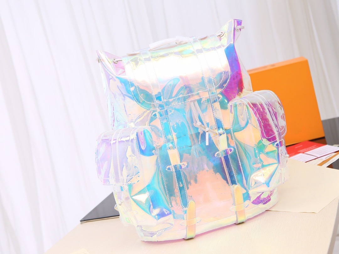 Men Rainbow Laser Flash PVC Designer Backpack Transparent Duffle Bag Brilliant Colour Backpacks Luggage Travel Bag Crossbody Shoulder Bags
Men Rainbow Laser Flash PVC Designer Backpack Transparent Duffle Bag Brilliant Colour Backpacks Luggage Travel Bag Crossbody Shoulder Bags