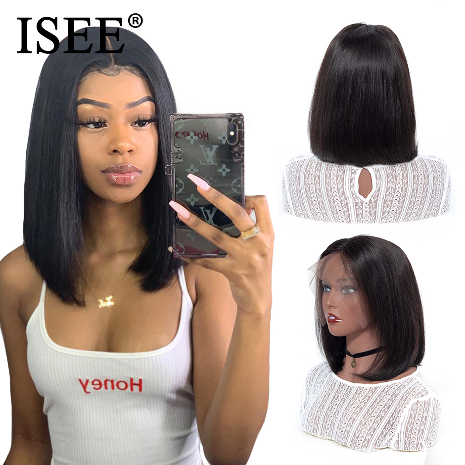 Straight Bob Human Hair Wigs 13X4 Lace Frontal Wig Straight Lace Front Wigs ISEE HAIR Peruvian Lace Front Human Hair Wigs, Black
Straight Bob Human Hair Wigs 13X4 Lace Frontal Wig Straight Lace Front Wigs ISEE HAIR Peruvian Lace Front Human Hair Wigs, Black