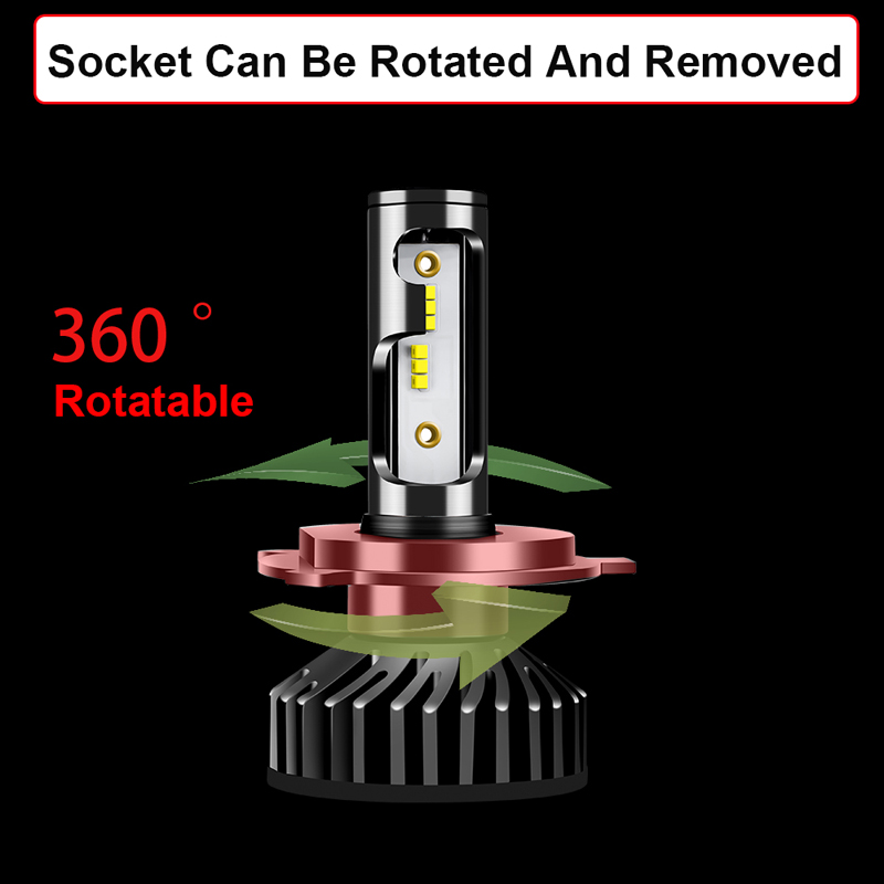 Auto Fog Light 12V Car Headlight H4 LED 3000K 4300K 5000K 6500K 8000K 25000K 9005 9006 LEDs Bulb