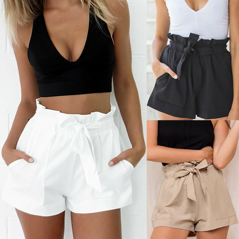 New Style Women Casual Shorts High Waist Short Loose With Pocket Fashion Women Summer Plus Size Solid Bow Ruffles Fashion 2019, Black
New Style Women Casual Shorts High Waist Short Loose With Pocket Fashion Women Summer Plus Size Solid Bow Ruffles Fashion 2019, Black