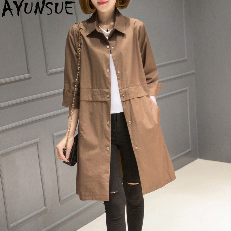 AYUNSUE Women's Windbreakers Trench Coat for Women Clothes 2020 Spring Summer Korean Plus Size Casacos Feminino 8Y3F801C# KJ4774, Light brown
AYUNSUE Women's Windbreakers Trench Coat for Women Clothes 2020 Spring Summer Korean Plus Size Casacos Feminino 8Y3F801C# KJ4774, Light brown