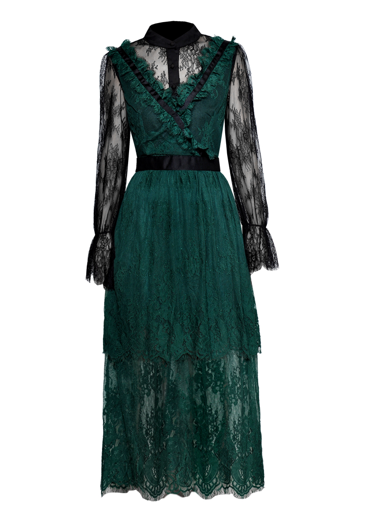 Custom Made 2019 Vintage Green A Line High Quality New Fashion Designer Runway Women Dresses Women Long Sleeve Ruffles Floor Length Lace
Custom Made 2019 Vintage Green A Line High Quality New Fashion Designer Runway Women Dresses Women Long Sleeve Ruffles Floor Length Lace