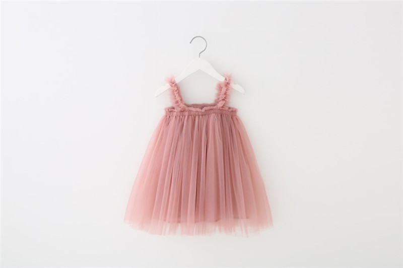 Girls Sling Dress New Summer Style Children Lace Solid Princess Dress Clothes Toddler Tutu skirts For Baby Girl Cloth kids suspender skirt