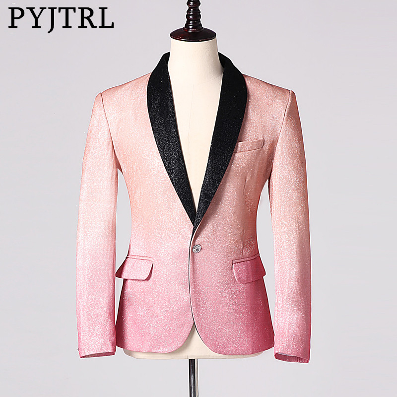 PYJTRL Mens Stylish Shiny Champagne Pink Fashion Casual Blazers Wedding Grooms Prom Party Dress Suit Jacket Singers Coat Costume
PYJTRL Mens Stylish Shiny Champagne Pink Fashion Casual Blazers Wedding Grooms Prom Party Dress Suit Jacket Singers Coat Costume