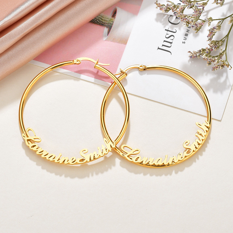 Exaggerated DIY Design Letter Number Piercing Earrings Pendents Brief Fashion Large Cutout Name Free Style Hoop Earing Studs
Exaggerated DIY Design Letter Number Piercing Earrings Pendents Brief Fashion Large Cutout Name Free Style Hoop Earing Studs