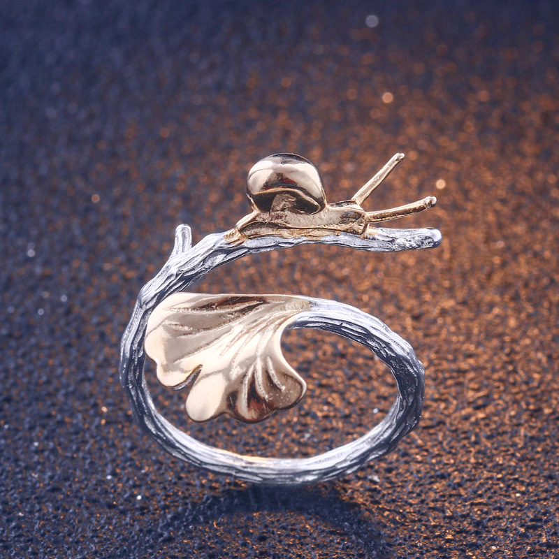 Real 925 Sterling Silver Rose Gold color Snail and ginkgo leaf Creative rings Fine Jewelry for Women Girls birthday present ring
Real 925 Sterling Silver Rose Gold color Snail and ginkgo leaf Creative rings Fine Jewelry for Women Girls birthday present ring