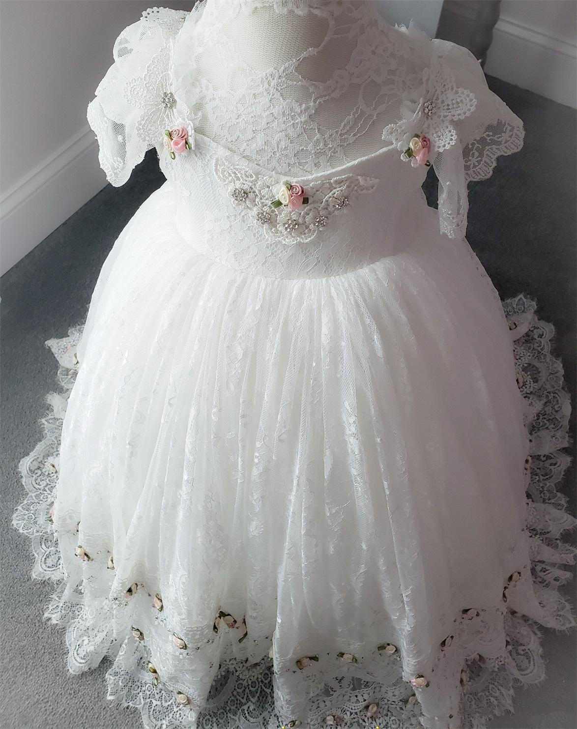 designer princess flower girls dresses for weddings lace kids formal wear fashion pageant outfit tulle gown vestidos de primera