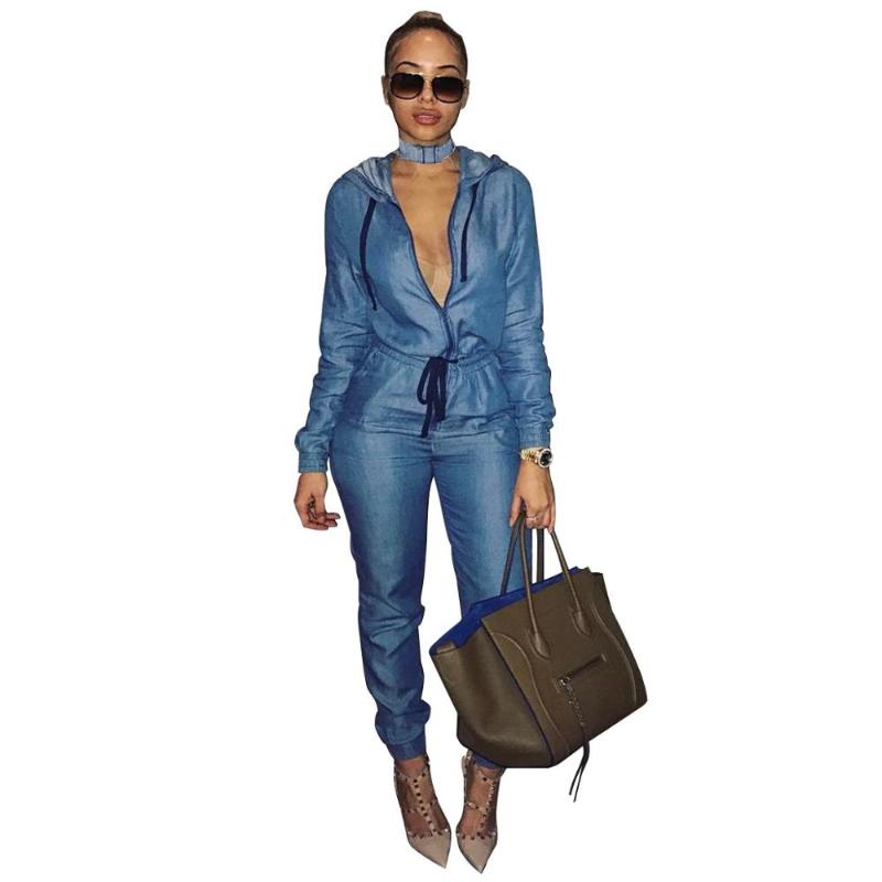 Loose cowboy jumpsuits Long Sleeve With Belt Hooded Playsuit Overalls Women Clothes, Blue
Loose cowboy jumpsuits Long Sleeve With Belt Hooded Playsuit Overalls Women Clothes, Blue