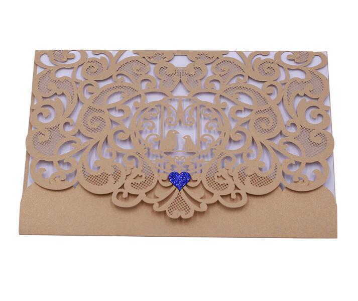 Laser Cut Invitation Card Bird Love Wedding Invitation Cards Greeting Cards Postcard Elegant Engagement Wedding Invitation Card