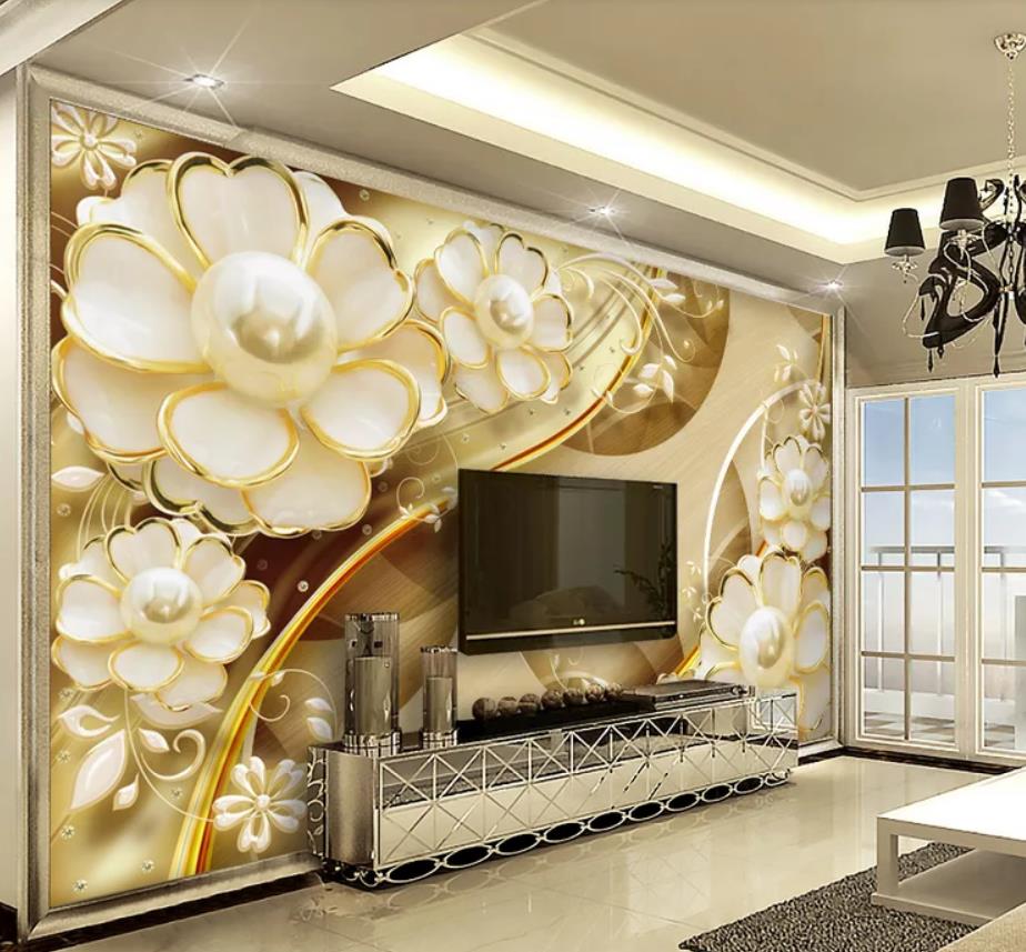 Jewelry flower TV background wall mural 3d wallpaper 3d wall papers for tv backdrop, Other
Jewelry flower TV background wall mural 3d wallpaper 3d wall papers for tv backdrop, Other
