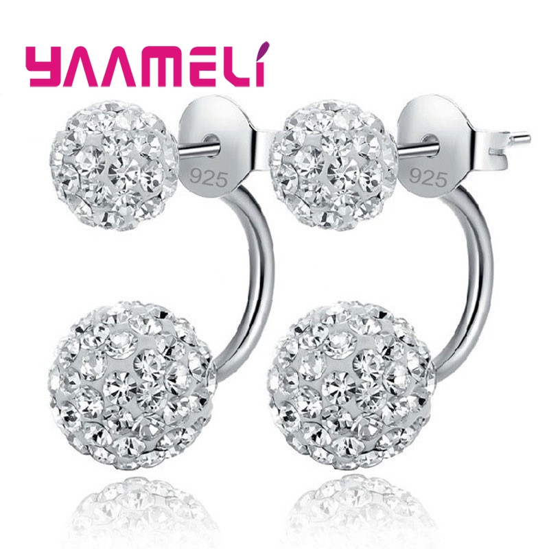 11 Colors Options!! Full Austrian CZ Crystal Paved Stud Earrings for Women 925 Sterling Silver Two Disco Balls Brincos Jewelry
11 Colors Options!! Full Austrian CZ Crystal Paved Stud Earrings for Women 925 Sterling Silver Two Disco Balls Brincos Jewelry