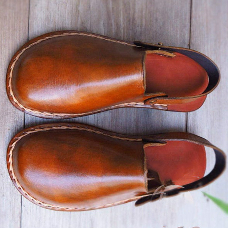 Sandals Men Shoes Casual Shoe Male Man Flats Summer Closed Toe Vintage Plus Size Zapatos De Hombres Personlizar M0514
