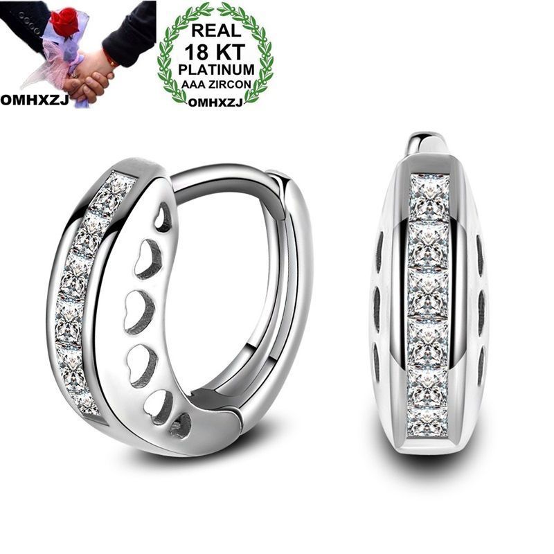 OMHXZJ Wholesale Personality Fashion OL Woman Girl Party Wedding Gold White Slim Zircon 18KT White Gold Hoop Earrings YE387, Golden;silver
OMHXZJ Wholesale Personality Fashion OL Woman Girl Party Wedding Gold White Slim Zircon 18KT White Gold Hoop Earrings YE387, Golden;silver