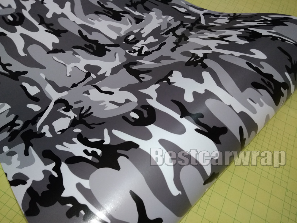 150x50cm (39x19") Ubran Winter Snow Camouflage Wrap Vinyl For CAR / MOTOR & Laptop phone COVERING Skin Stickers Self Adhesive Vinyls