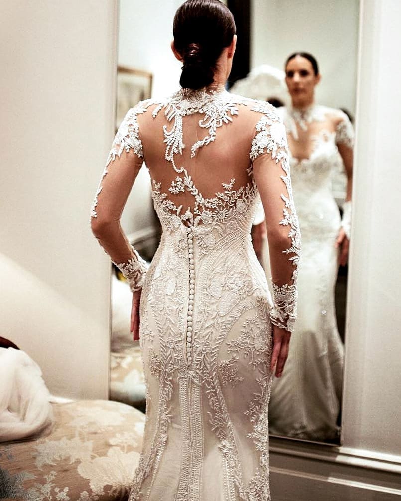 arabic long sleeve wedding dresses high neck lace appliques beach plus size bohemian bridal gowns boho chic vestido de festa