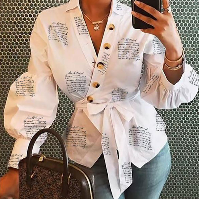 FashionSpring Autumn Streetwear Blusas Elegent Women Lantern Long Sleeve Blouses Letter Print V Neck Tops with Sashes Bandage, Black
FashionSpring Autumn Streetwear Blusas Elegent Women Lantern Long Sleeve Blouses Letter Print V Neck Tops with Sashes Bandage, Black
