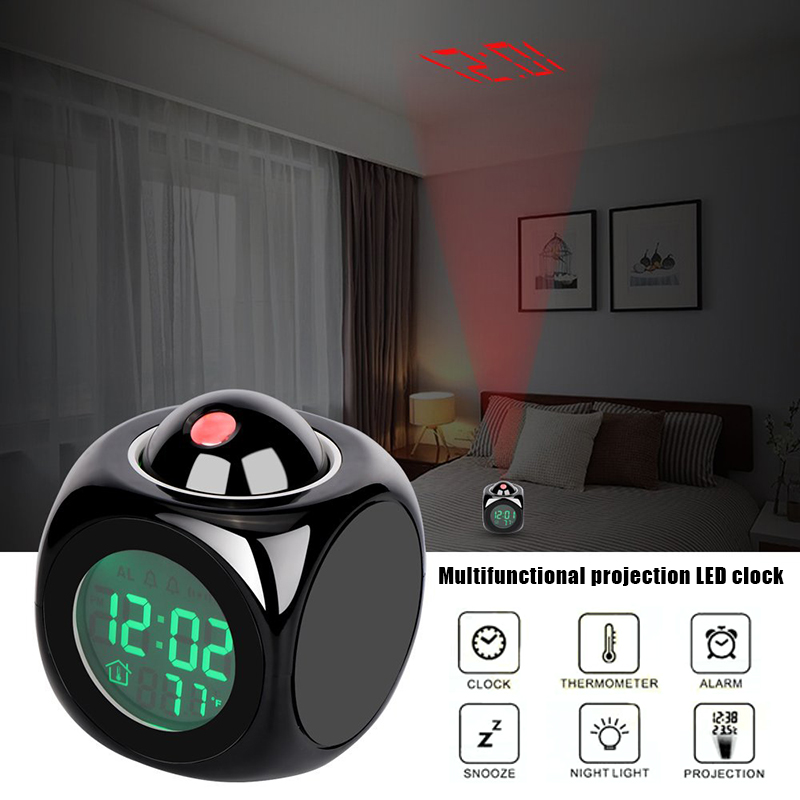 Alarm Clock LED Wall Ceiling Projection LCD Digital Voices Talking Temperature Meter Smart Clock THIN889
Alarm Clock LED Wall Ceiling Projection LCD Digital Voices Talking Temperature Meter Smart Clock THIN889