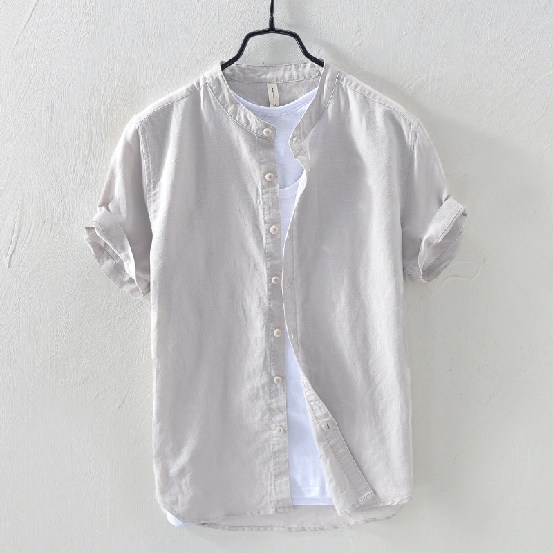 New 2019 Summer Linen Short-sleeved Shirts breathes Cool hawaiian Shirts High Quality Comfortable European size loose, Gray
New 2019 Summer Linen Short-sleeved Shirts breathes Cool hawaiian Shirts High Quality Comfortable European size loose, Gray