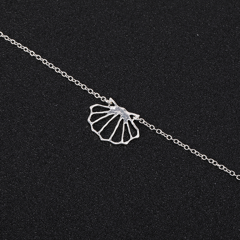 10PCS Geometric Origami Sea Clam Shell Bracelet Nautical Ariel Mermaid Conch Seashell Chain Bracelets Bangles for Ocean Beach Party Jewelry