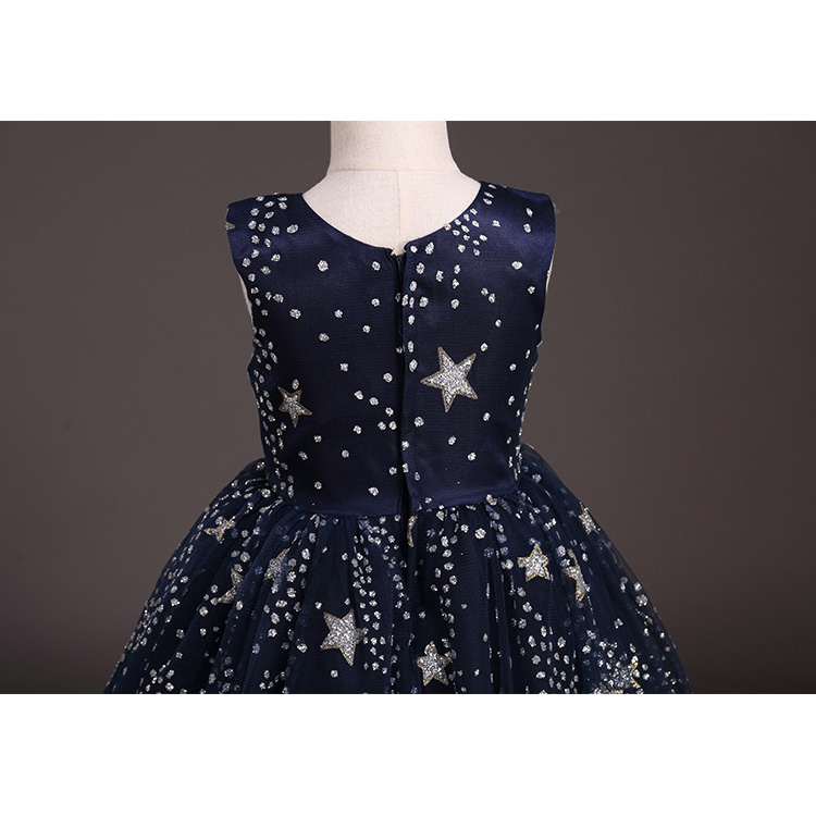 Full Star Flower Girls Dresses Sleeves Jewel Neck Girls Pageant Dresses Ball Gown Dress For Wedding Birthday Party