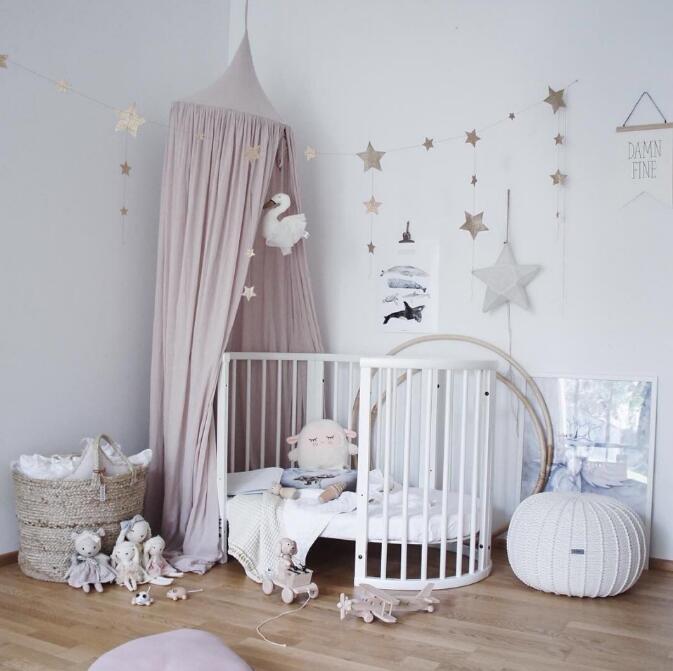 Multifunctional baby Beds Ins crib solid wood round bed multi-functional splicing king beds BB twin bed middle bed