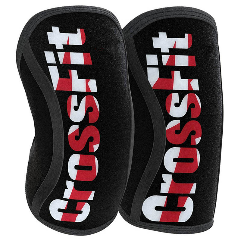Letter Printed 7mm Neoprene Weightlifting Kneepad Sports Powerlifting Crossfit Compression Knee pads Training Knee Support T191230
