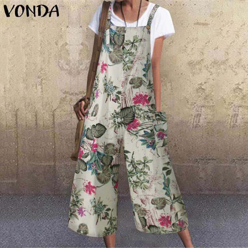 VONDA Summer Rompers 5XL Women Loose Jumpsuits 2020 Sexy Sleeveless Vintage Printed Tank Playsuits Plus Size Office Overalls, Red
VONDA Summer Rompers 5XL Women Loose Jumpsuits 2020 Sexy Sleeveless Vintage Printed Tank Playsuits Plus Size Office Overalls, Red