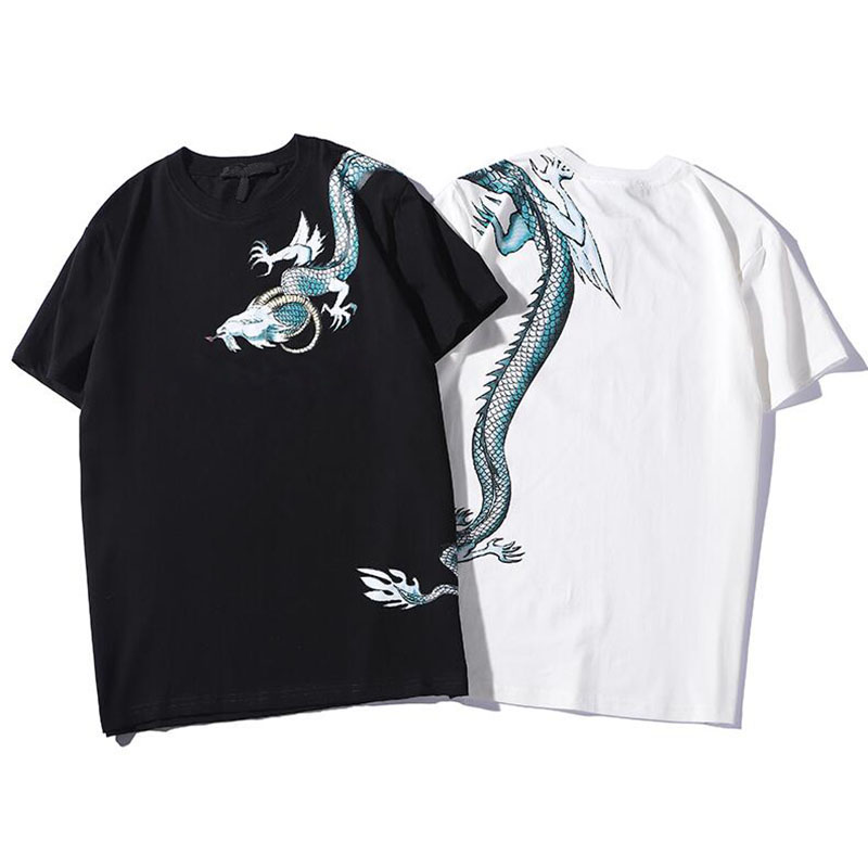 Hot Sale Men' T-Shirts Fashion Men Clothing Casual Dragon Letter Print Short Sleeve Crew Neck Top Black White
Hot Sale Men' T-Shirts Fashion Men Clothing Casual Dragon Letter Print Short Sleeve Crew Neck Top Black White