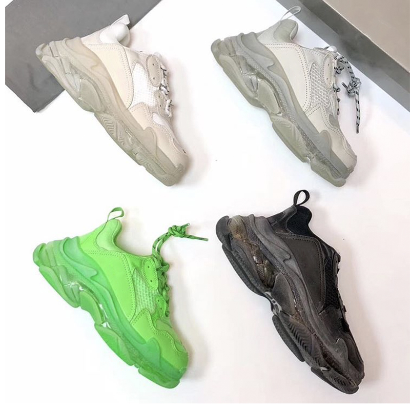 New Triple S Sneakers clear sole trainers green for Women Men Grandpa Trainer Vintage Dad Shoes clear 17color big size 36-45, Color 4
New Triple S Sneakers clear sole trainers green for Women Men Grandpa Trainer Vintage Dad Shoes clear 17color big size 36-45, Color 4