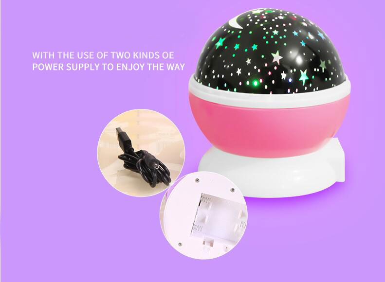 Party Decoration Rotating Night Light Projector LED Spin Starry Sky Star Lamp