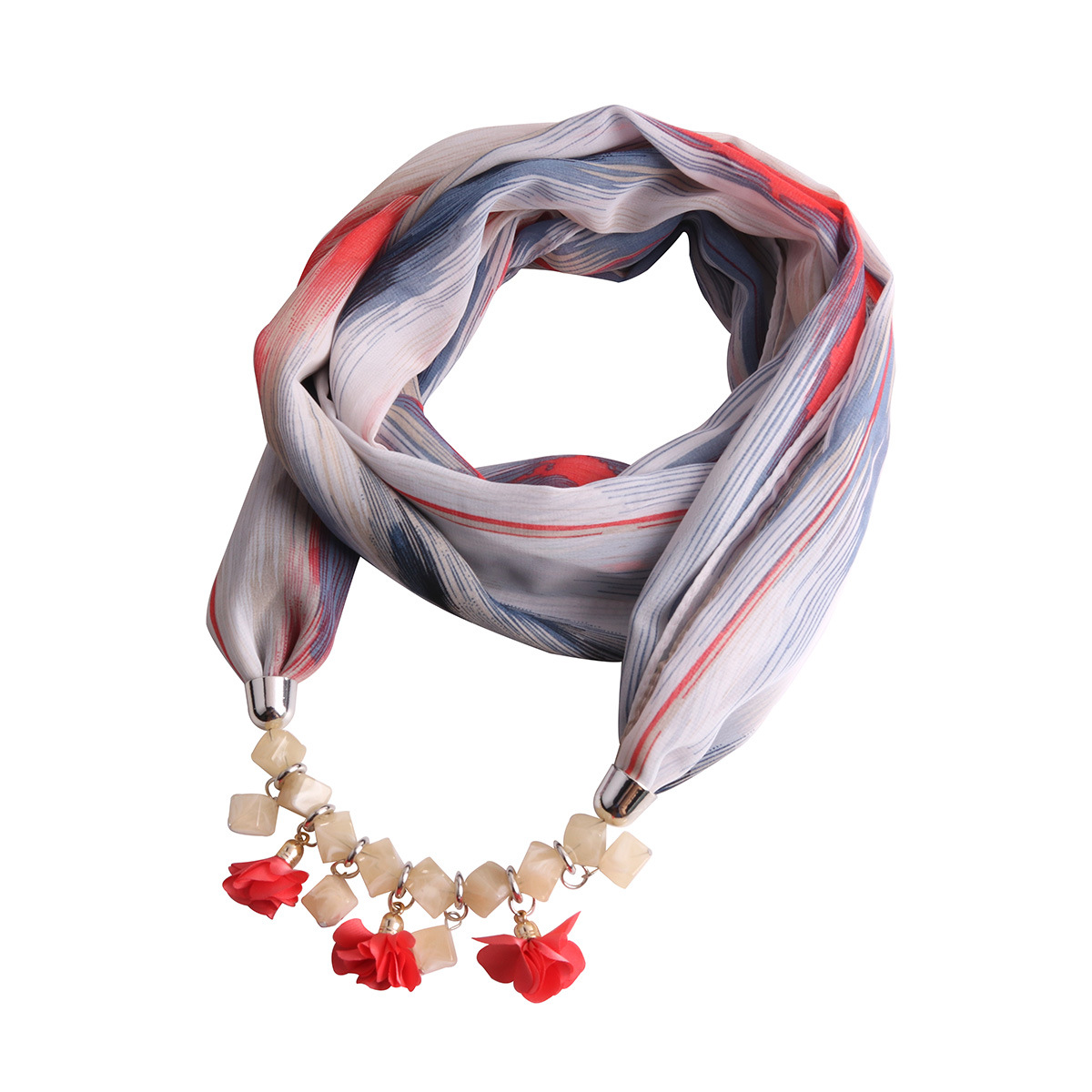 winter scarf Chiffon Scarf Bullet Pendant Charm Fashion Women Jewelry Scarf Necklace Shawls scarves Acessories 2020