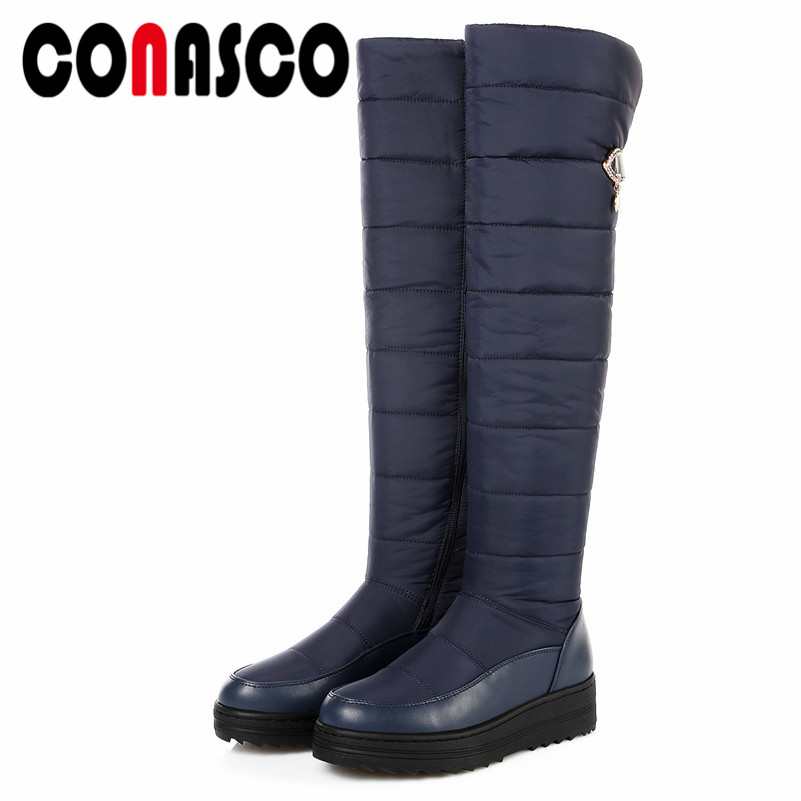 CONASCO Women's Winter Shoes High Quality Women Shoes Plush Warmful Over The Knee High Boots Platforms Casual Woman, Black
CONASCO Women's Winter Shoes High Quality Women Shoes Plush Warmful Over The Knee High Boots Platforms Casual Woman, Black