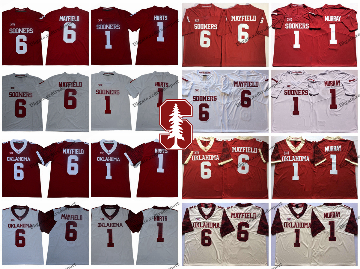 2019 Oklahoma Sooners 1 Jalen Hurts 6 Baker Mayfield College Football Jerseys Mens Home Red Mayfield 1 Kyler Murray Stitched Football Shirts, Black
2019 Oklahoma Sooners 1 Jalen Hurts 6 Baker Mayfield College Football Jerseys Mens Home Red Mayfield 1 Kyler Murray Stitched Football Shirts, Black