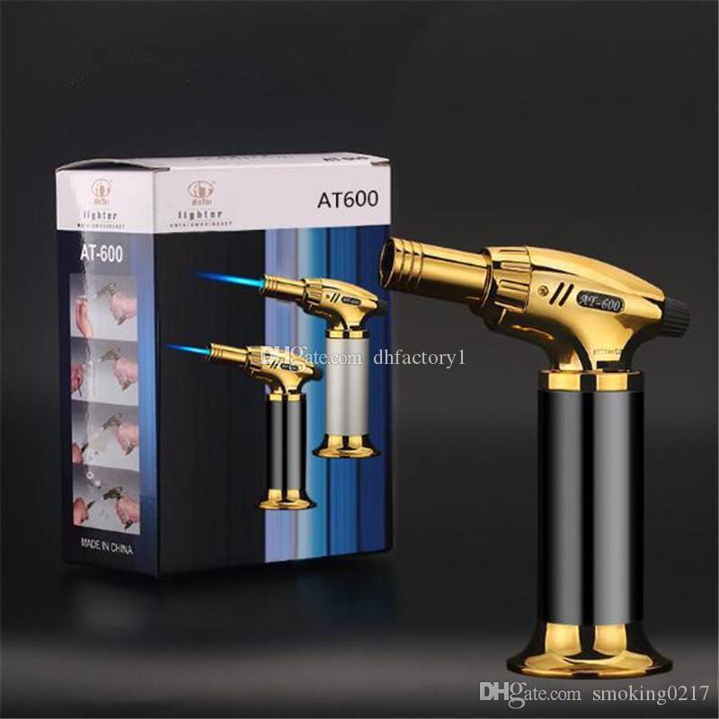 A ++ Torch Flame Lighters Chef Cooking Refillable,Professional Blow Torch for Creme. Brulee. Adjustable Flame Lighter Torch AT 600 Gas Not