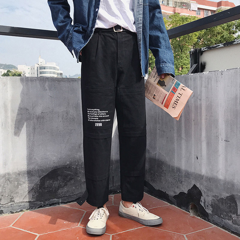 2020 Spring And Summer New Youth Popular Korean Version Of Ins Loose Big Pocket Overalls Fashion Casual Straight Pants, Black
2020 Spring And Summer New Youth Popular Korean Version Of Ins Loose Big Pocket Overalls Fashion Casual Straight Pants, Black