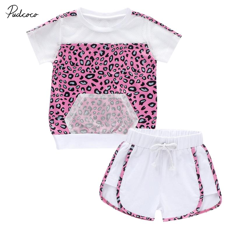 Summer Baby Girls Clothes Short Sleeve Loose Mesh Tops T-shirts Shorts Kids Leopard Print Tracksuit Sports Set, As pic
Summer Baby Girls Clothes Short Sleeve Loose Mesh Tops T-shirts Shorts Kids Leopard Print Tracksuit Sports Set, As pic