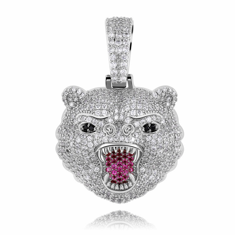 Personality Hip Hop Jewelry Bear Animal Iced Out Pendant & Necklace With Rope Chain Gold Sliver Color Necklaces, Silver
Personality Hip Hop Jewelry Bear Animal Iced Out Pendant & Necklace With Rope Chain Gold Sliver Color Necklaces, Silver