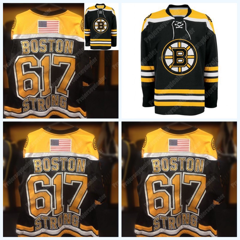 Boston Bruins Boston Strong 617 Black Hockey Game Jersey with USA Flag Double Stitched Name and Number For Mens Womens Youth Mix Order
Boston Bruins Boston Strong 617 Black Hockey Game Jersey with USA Flag Double Stitched Name and Number For Mens Womens Youth Mix Order