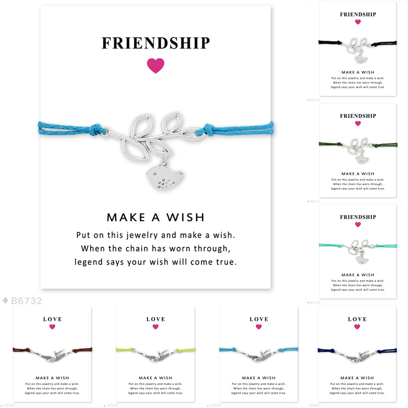 Girls Adjustable Friendship Bracelets Statement Jewelry With Card Make A Silver Spring Swallows Birds Bracelets For Women
Girls Adjustable Friendship Bracelets Statement Jewelry With Card Make A Silver Spring Swallows Birds Bracelets For Women