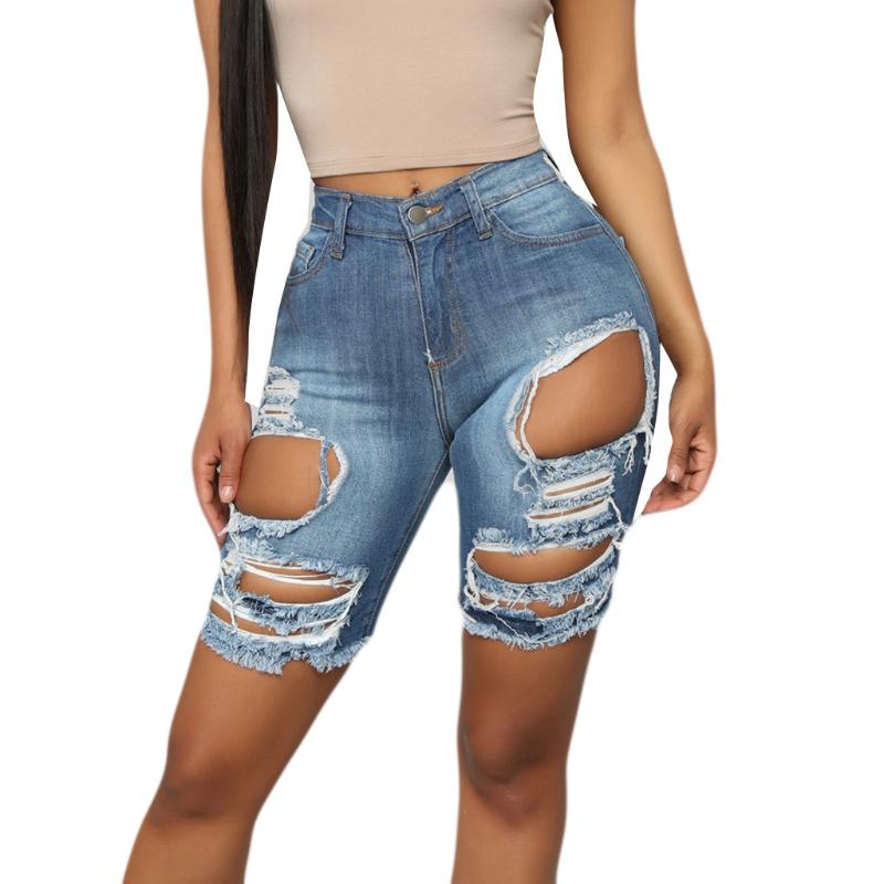 Women Jeans Elastic Destroyed Hole Leggings Sexy personality unique Short Pants Denim Shorts New trend Creativity Ripped Jeans, Blue
Women Jeans Elastic Destroyed Hole Leggings Sexy personality unique Short Pants Denim Shorts New trend Creativity Ripped Jeans, Blue