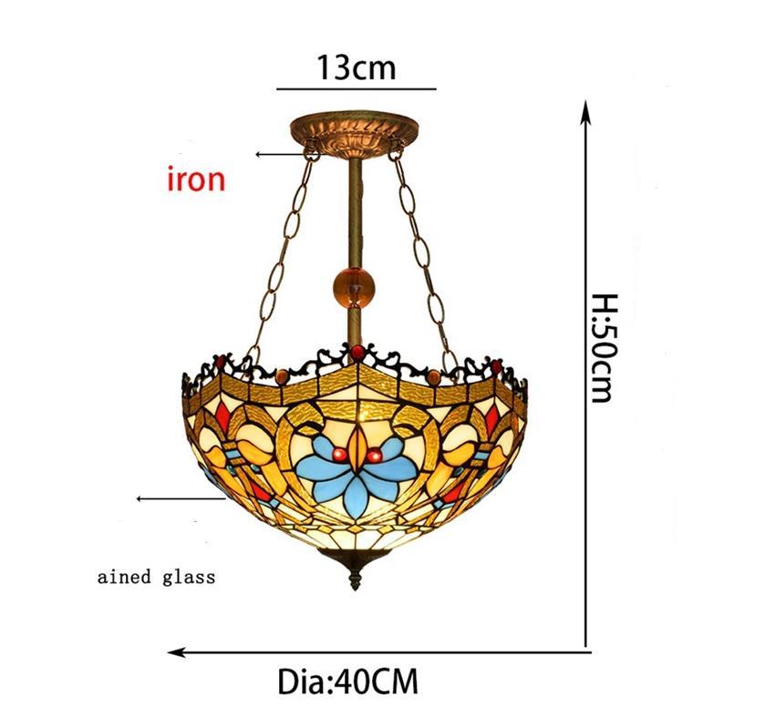 European retro lamps Tiffany stained glass lamp bar restaurant anti chandelier American pastoral corridor balcony glazed lighting
European retro lamps Tiffany stained glass lamp bar restaurant anti chandelier American pastoral corridor balcony glazed lighting