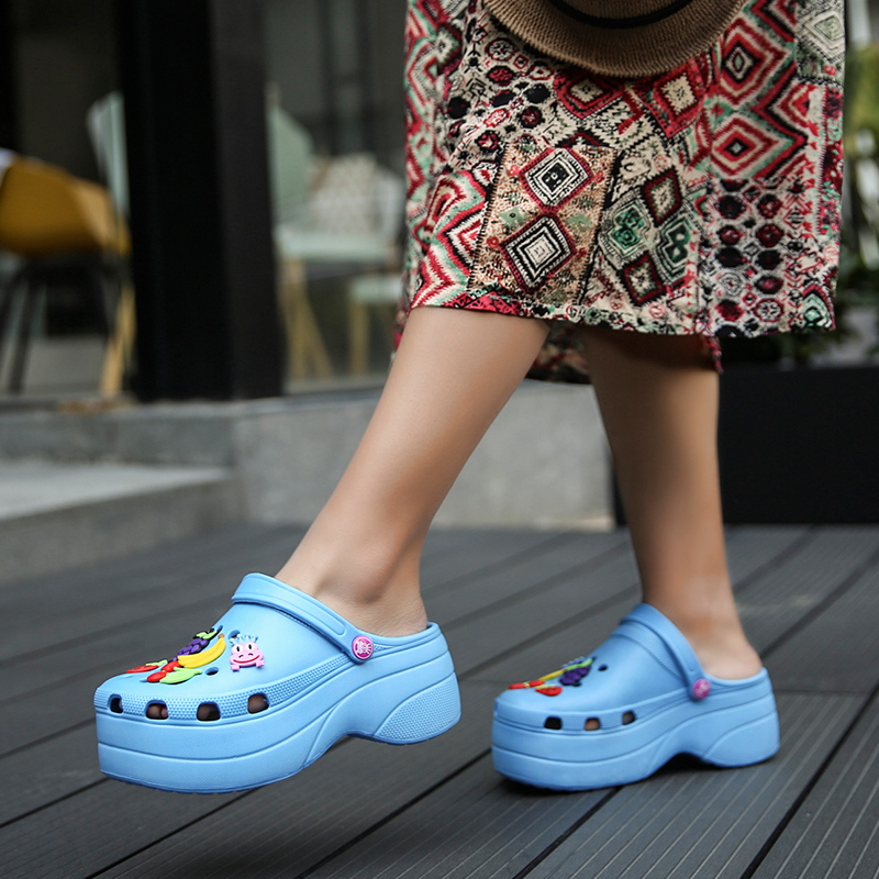 Hot Sale-Women Sandals Flops Beach Garden Shoes Fashion Slippers Outdoor Platform Chinelo Feminino